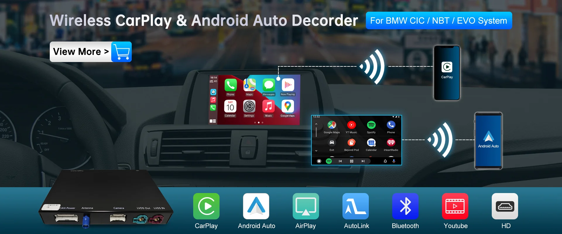 Road Top Wireless CarPlay for BMW - 20% Off
